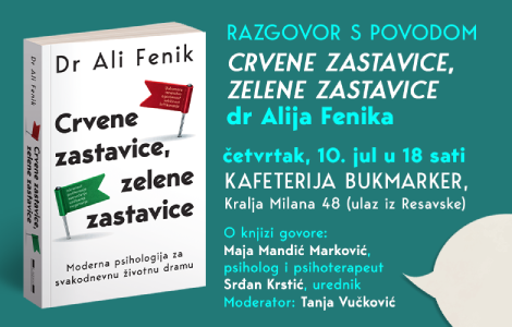 o knjizi crvene zastavice, zelene zastavice 10 jula u skc u laguna knjige