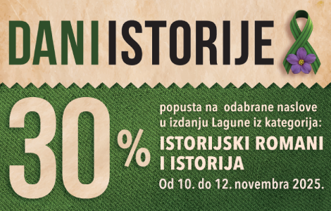 dani istorije u laguni i delfi knjižarama 30 popusta na odabrane naslove  laguna knjige