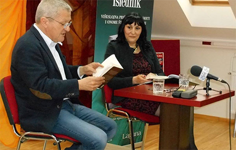 promocija romana islednik dragana velikića u narodnoj biblioteci u bečeju laguna knjige